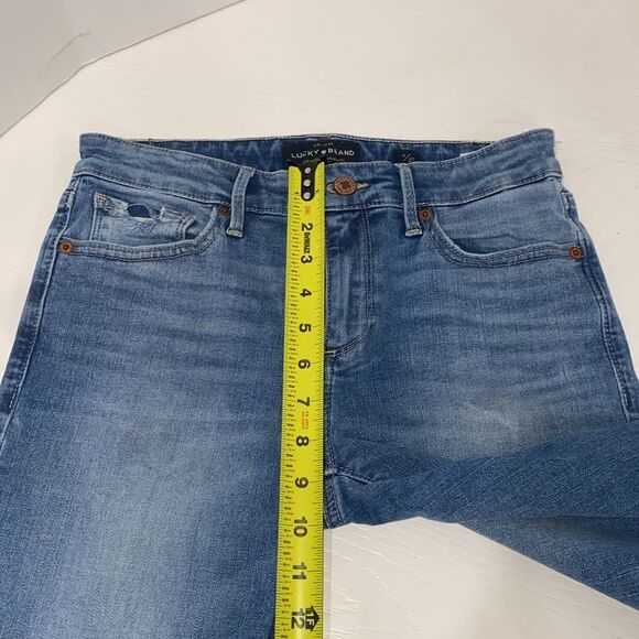 Lucky Brand Ava Skinny Strait Leg Medium Wash Size 4/27 5 Pocket Stretch - Picture 7 of 14